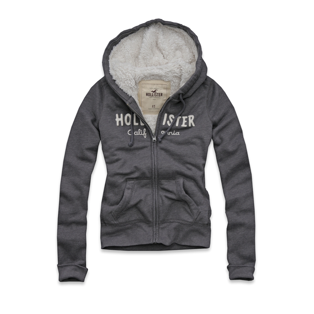 NEW HOLLISTER by Abercrombie womens Supersoft EMMA WOOD Hoodie Coats 