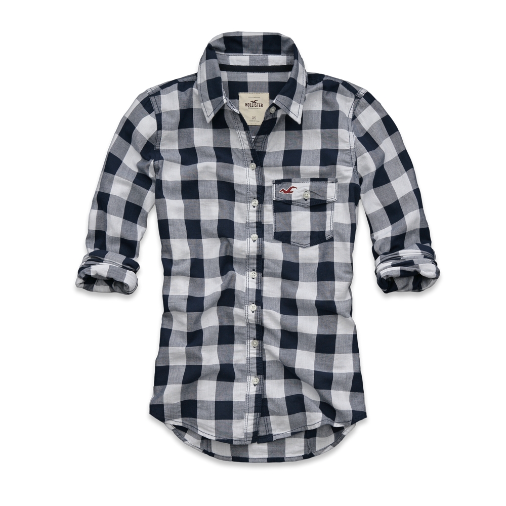 100% cotton. Supersoft. Preppy checked pattern. Button Down Left chest 