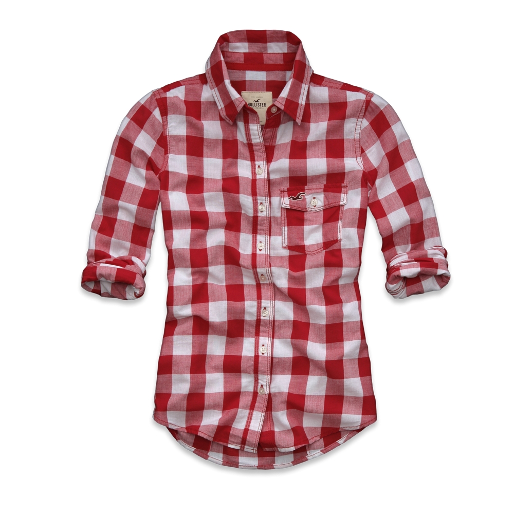 2012 NEW Hollister by Abercrombie womens Hammerland Classic Plaid 