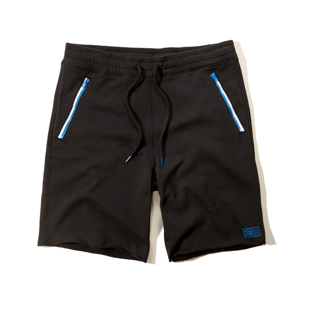 hollister fleece jogger shorts