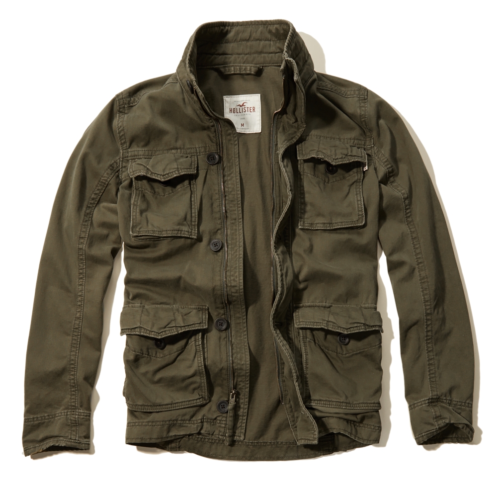 Guys Twill Cargo Jacket | Guys Jackets & Outerwear | HollisterCo.ca