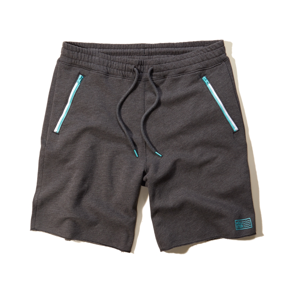 hollister fleece jogger shorts