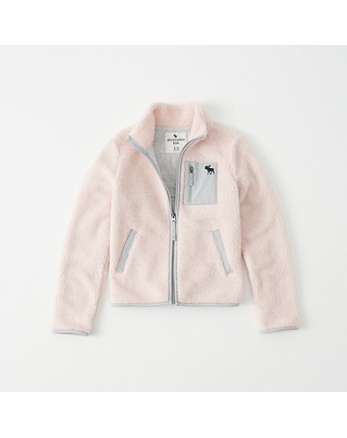 abercrombie full zip sherpa jacket