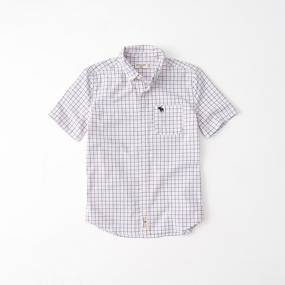 stretch poplin button-up shirt