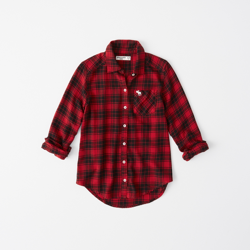plaid button-up shirt
