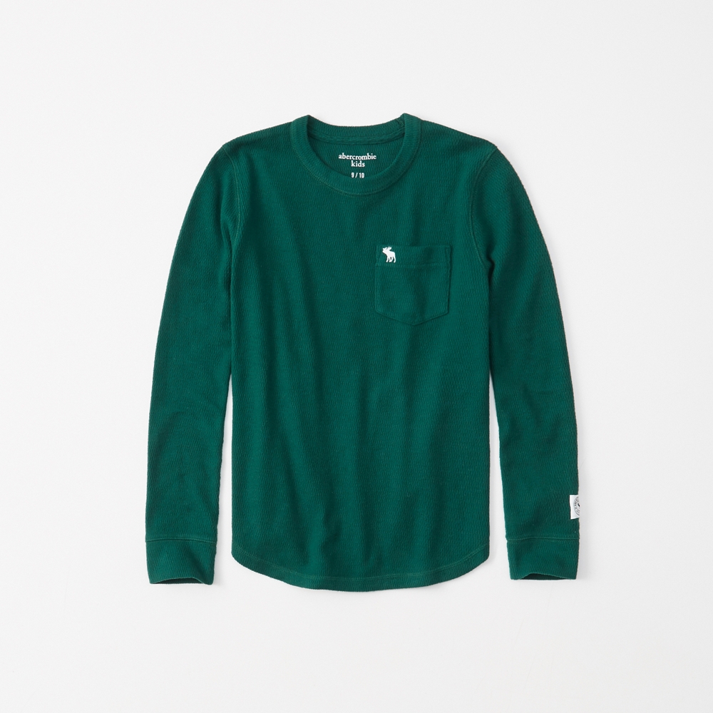 long-sleeve waffle tee