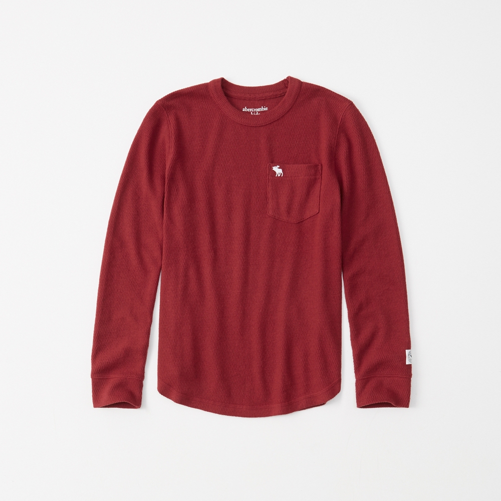long-sleeve waffle tee