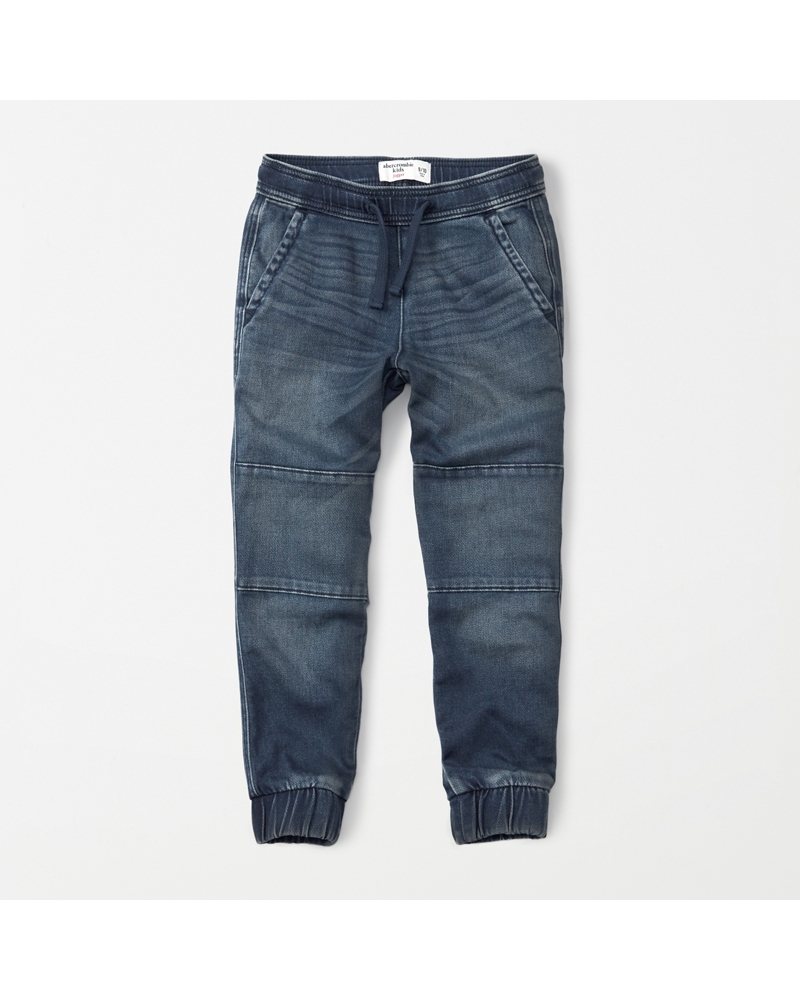 boys blue jean joggers